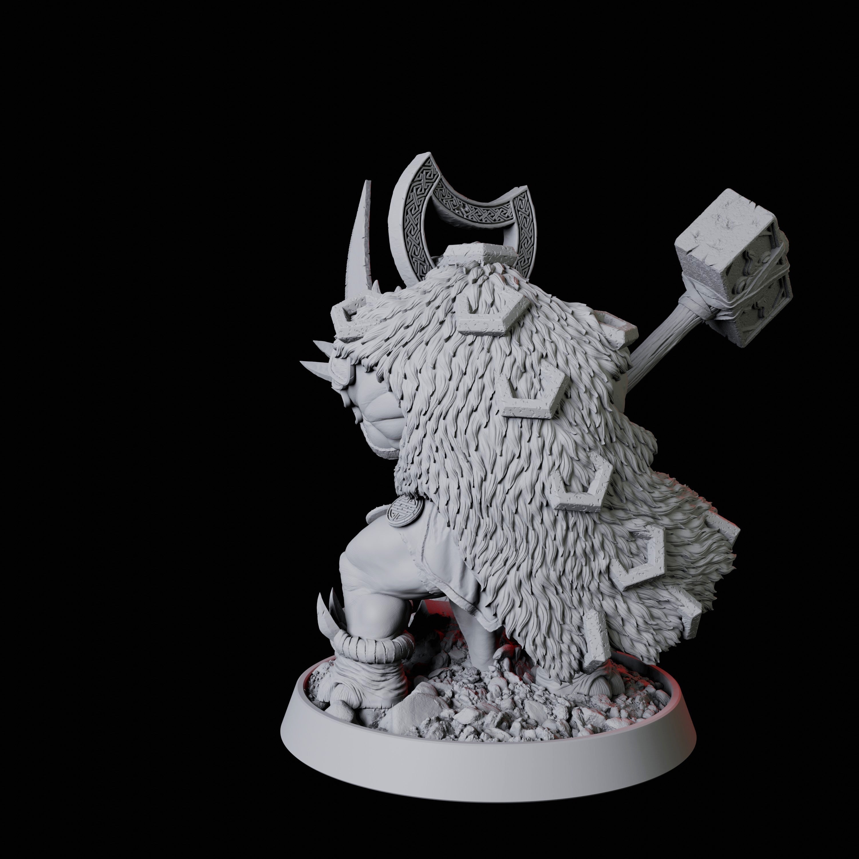 Rhino Folk Champion Miniature for Dungeons and Dragons