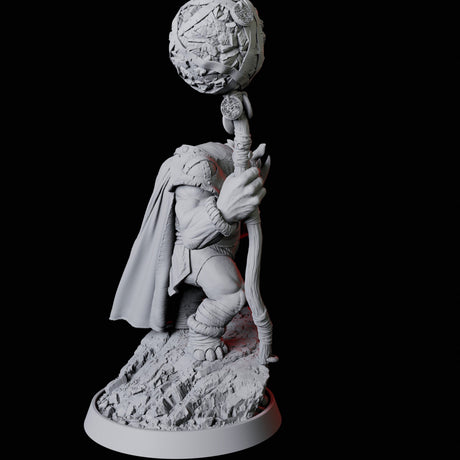 Rhino Folk Druid Miniature for Dungeons and Dragons, Pathfinder or other TTRPGs