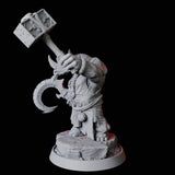 Rhino Folk Fighter Miniature for Dungeons and Dragons, Pathfinder or other TTRPGs
