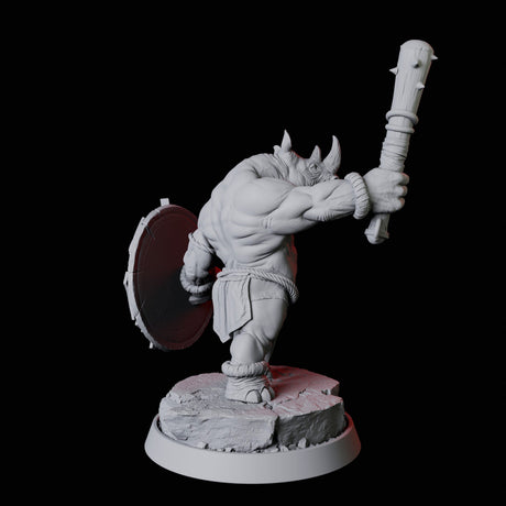 Rhino Folk Gladiator Miniature for Dungeons and Dragons, Pathfinder or other TTRPGs