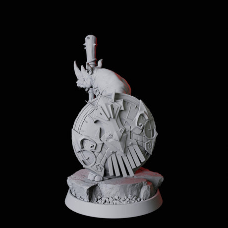 Rhino Folk Gladiator Miniature for Dungeons and Dragons, Pathfinder or other TTRPGs