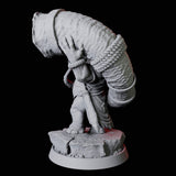 Rhino Folk Horn Player Miniature for Dungeons and Dragons, Pathfinder or other TTRPGs