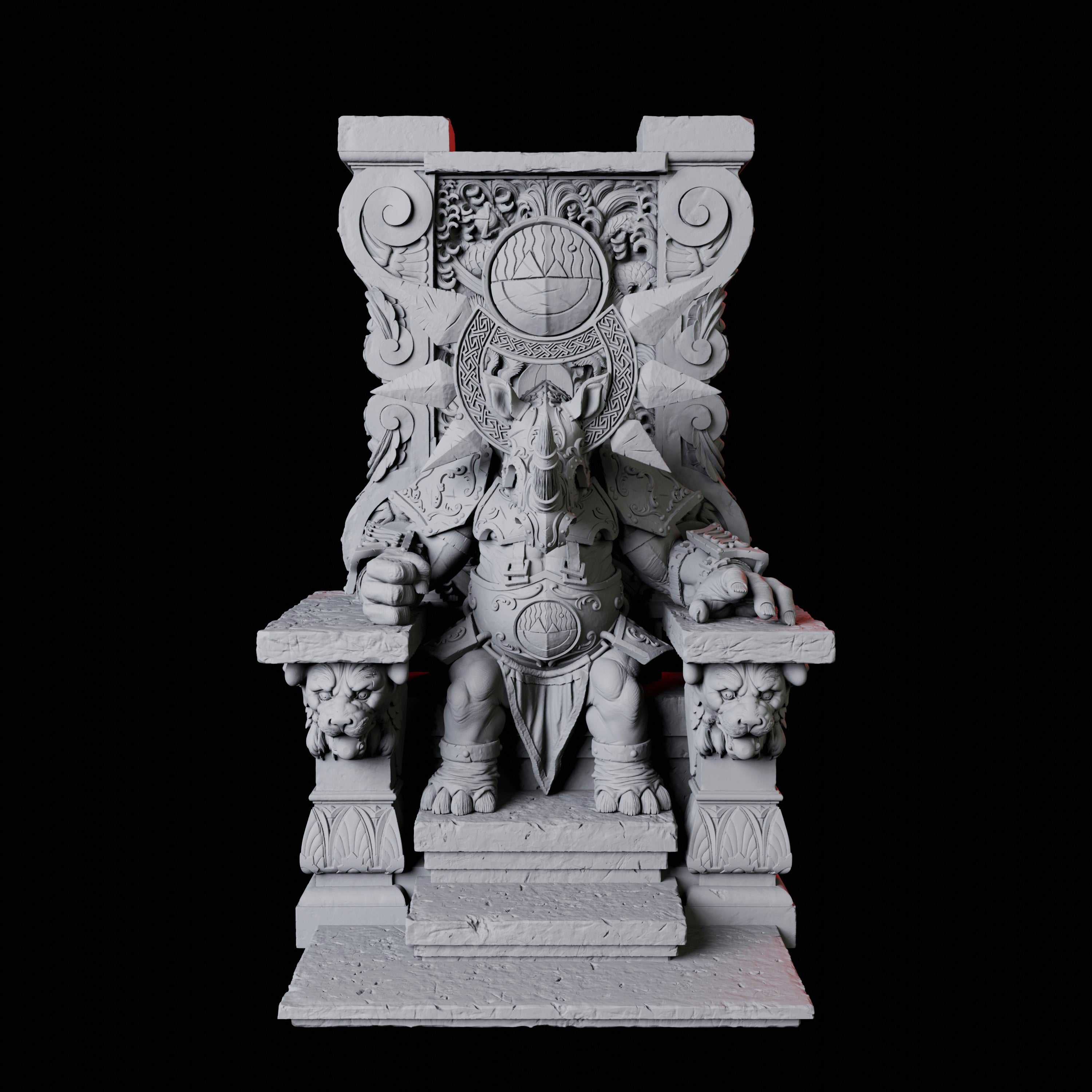 Rhino Folk King Miniature for Dungeons and Dragons