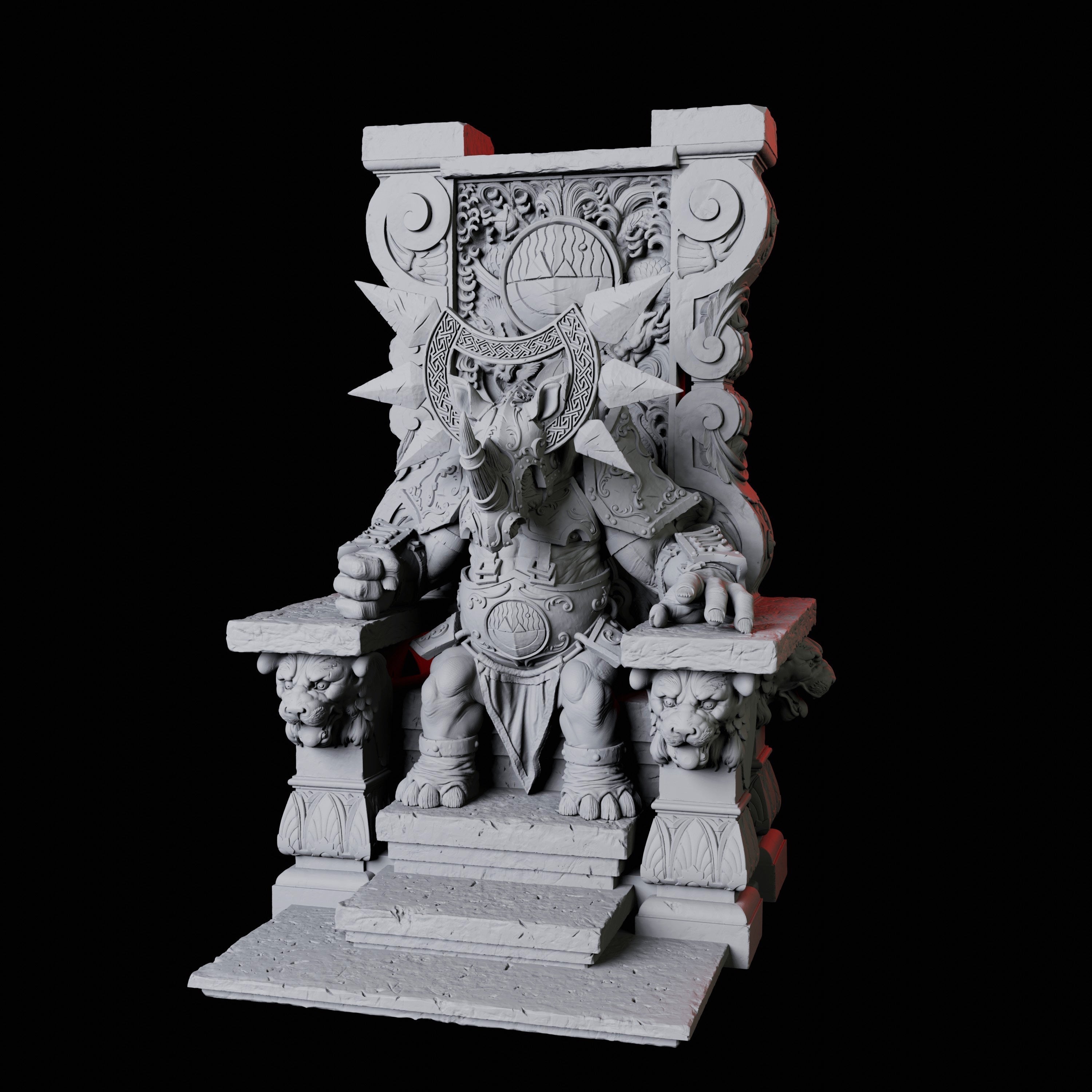 Rhino Folk King Miniature for Dungeons and Dragons
