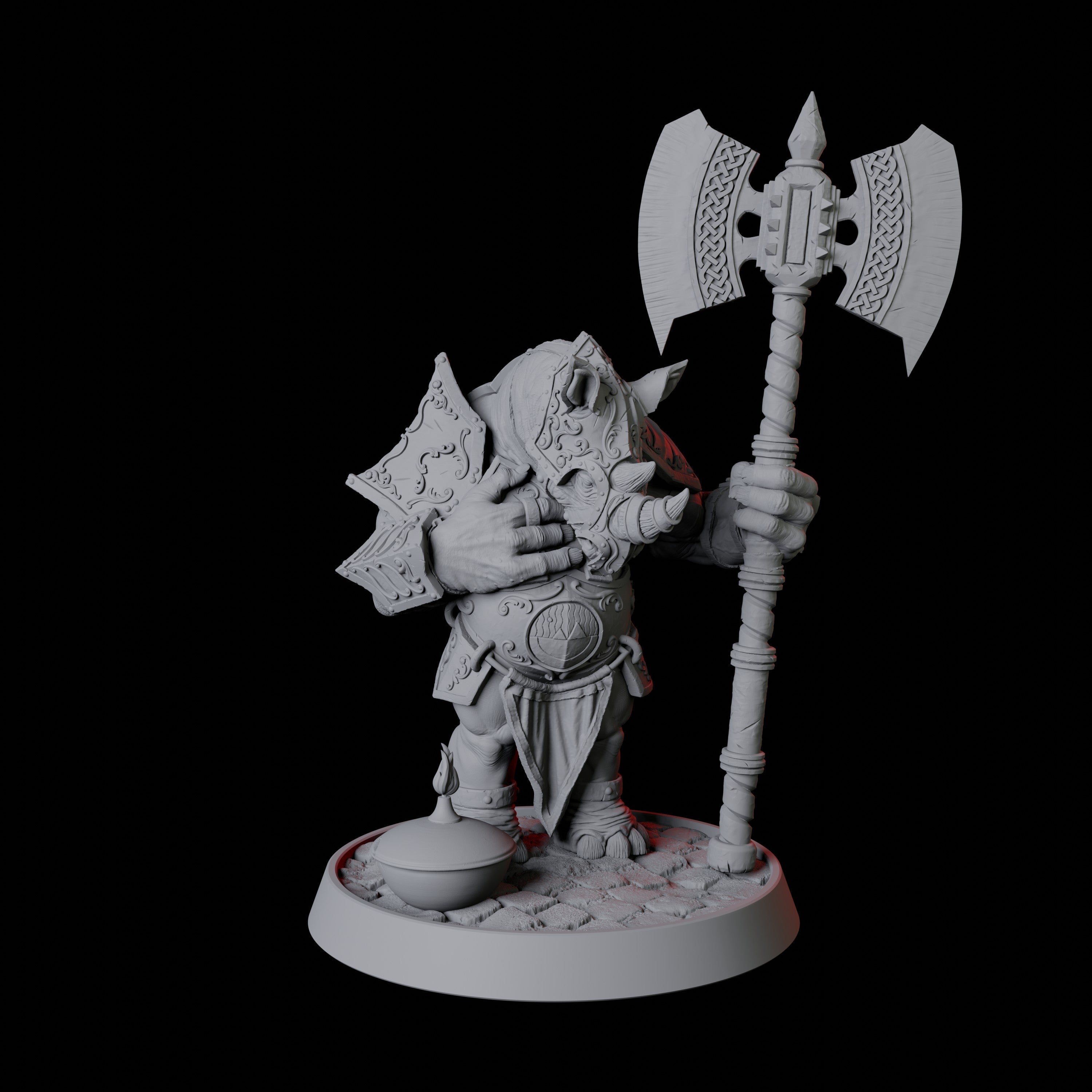 Rhino Folk Palace Guard Miniature for Dungeons and Dragons