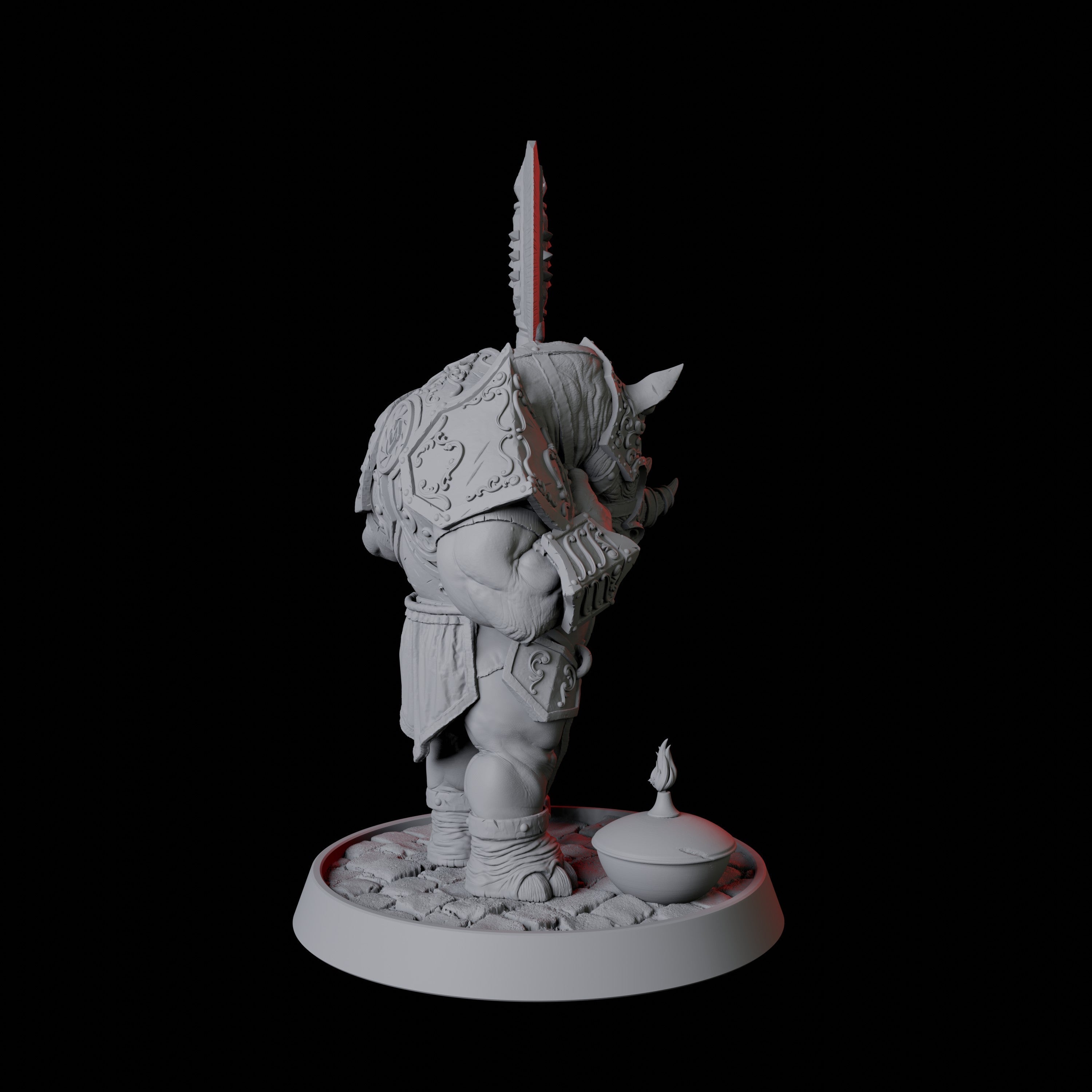 Rhino Folk Palace Guard Miniature for Dungeons and Dragons