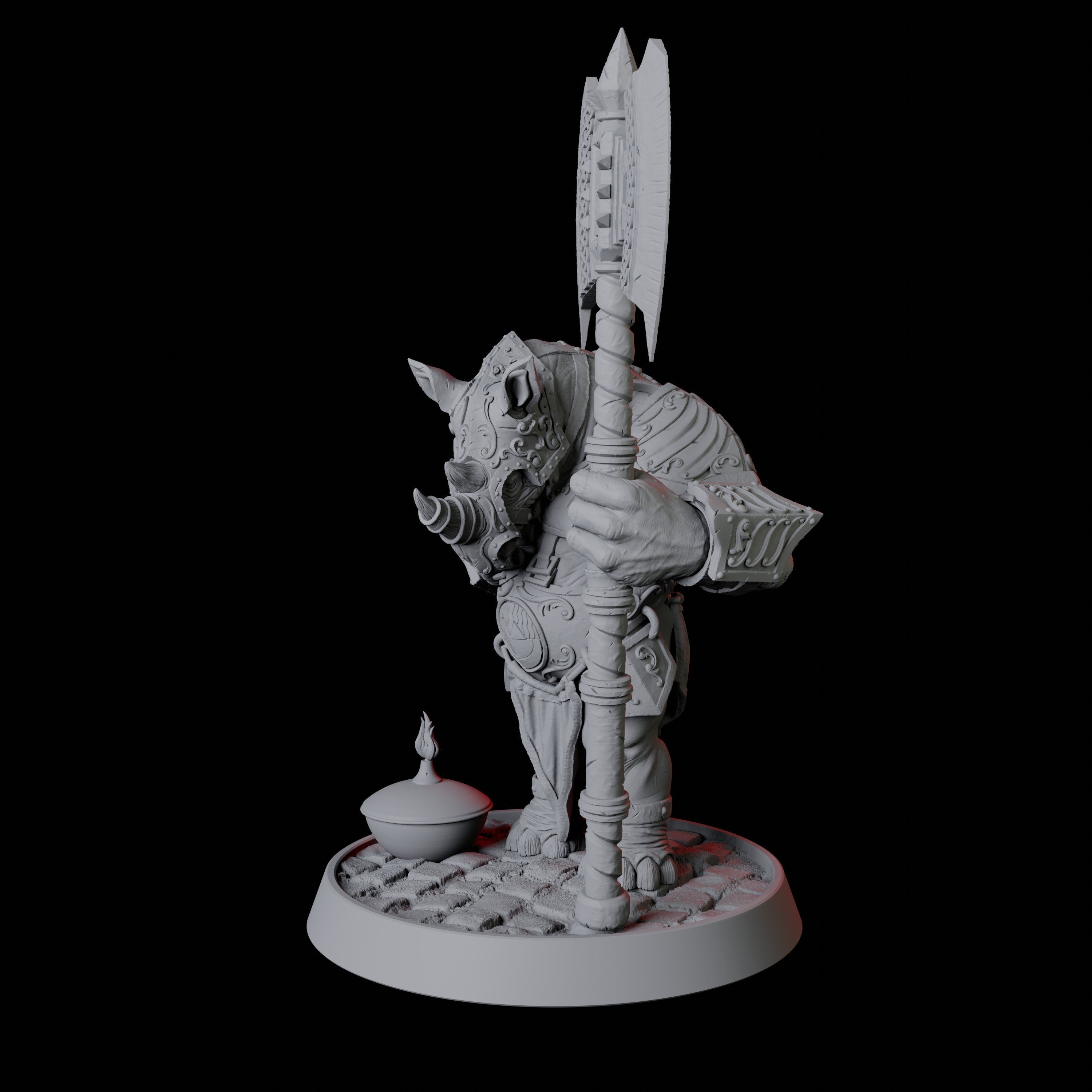 Rhino Folk Palace Guard Miniature for Dungeons and Dragons