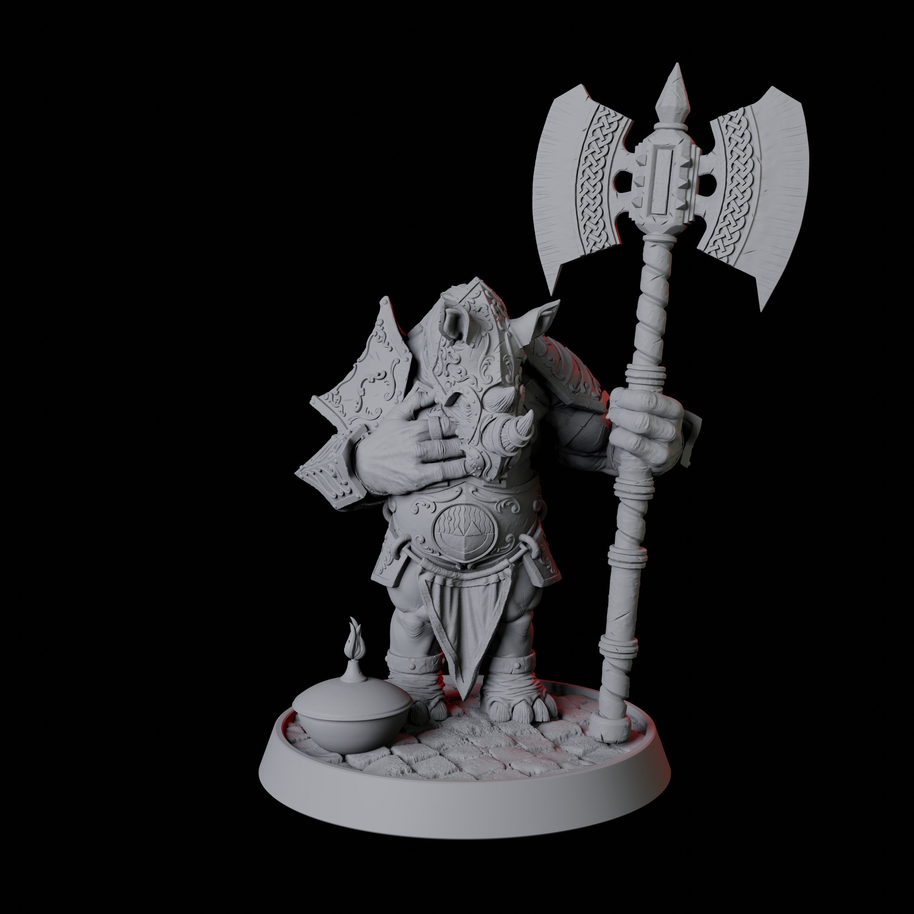 Rhino Folk Palace Guard Miniature for Dungeons and Dragons