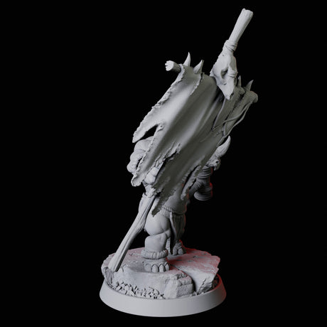 Rhino Folk Standard Bearer Miniature for Dungeons and Dragons, Pathfinder or other TTRPGs