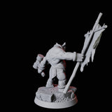 Rhino Folk Standard Bearer Miniature for Dungeons and Dragons, Pathfinder or other TTRPGs