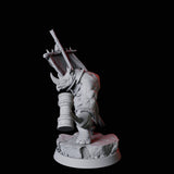 Rhino Folk Standard Bearer Miniature for Dungeons and Dragons, Pathfinder or other TTRPGs
