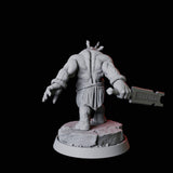 Rhino Folk Swordsman Miniature for Dungeons and Dragons, Pathfinder or other TTRPGs