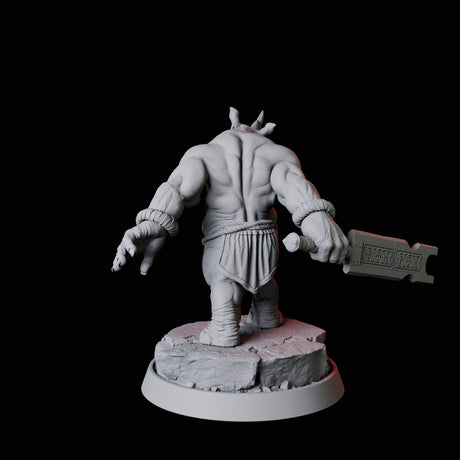 Rhino Folk Swordsman Miniature for Dungeons and Dragons, Pathfinder or other TTRPGs