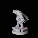 Rhino Folk Swordsman Miniature for Dungeons and Dragons, Pathfinder or other TTRPGs