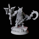 Rhino Folk Weapon Master Miniature for Dungeons and Dragons, Pathfinder or other TTRPGs