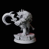 Rhino Folk Weapon Master Miniature for Dungeons and Dragons, Pathfinder or other TTRPGs