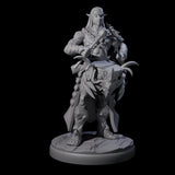 Rhythmic Dark Elf Drummer A Miniature for Dungeons and Dragons, Pathfinder or other TTRPGs