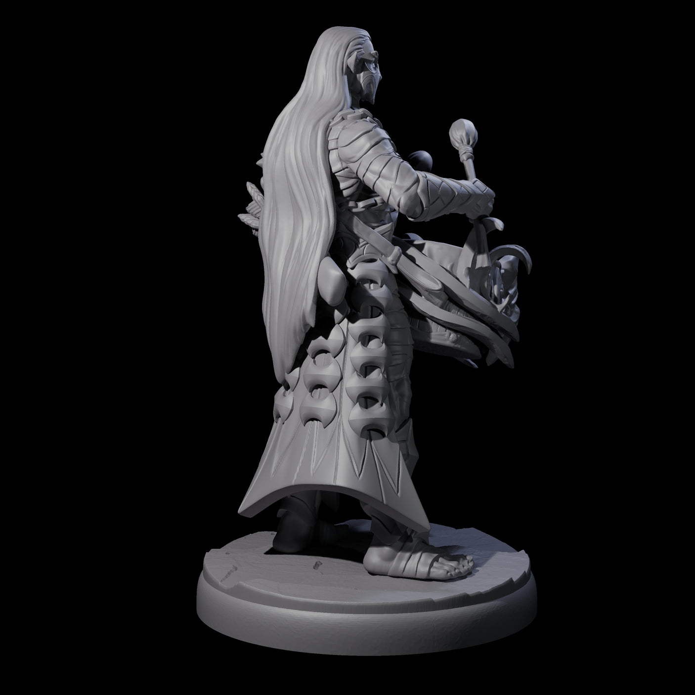 Rhythmic Dark Elf Drummer A Miniature for Dungeons and Dragons, Pathfinder or other TTRPGs
