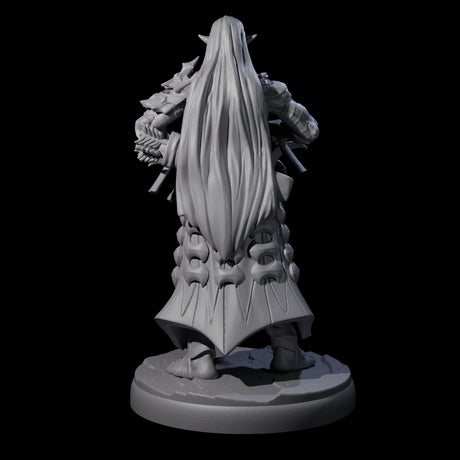 Rhythmic Dark Elf Drummer A Miniature for Dungeons and Dragons, Pathfinder or other TTRPGs
