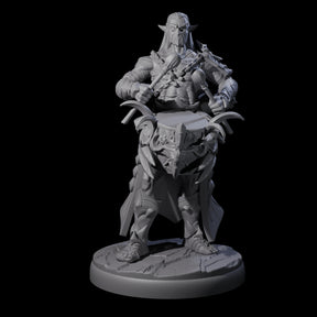 Rhythmic Dark Elf Drummer A Miniature for Dungeons and Dragons, Pathfinder or other TTRPGs