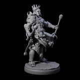 Rhythmic Dark Elf Drummer B Miniature for Dungeons and Dragons, Pathfinder or other TTRPGs