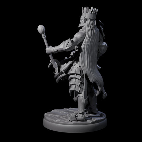 Rhythmic Dark Elf Drummer B Miniature for Dungeons and Dragons, Pathfinder or other TTRPGs
