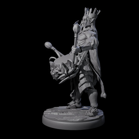 Rhythmic Dark Elf Drummer B Miniature for Dungeons and Dragons, Pathfinder or other TTRPGs