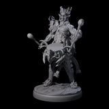 Rhythmic Dark Elf Drummer B Miniature for Dungeons and Dragons, Pathfinder or other TTRPGs