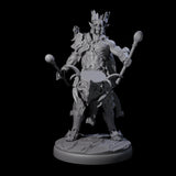 Rhythmic Dark Elf Drummer B Miniature for Dungeons and Dragons, Pathfinder or other TTRPGs