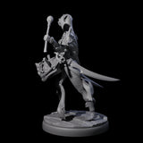 Rhythmic Dark Elf Drummer C Miniature for Dungeons and Dragons, Pathfinder or other TTRPGs