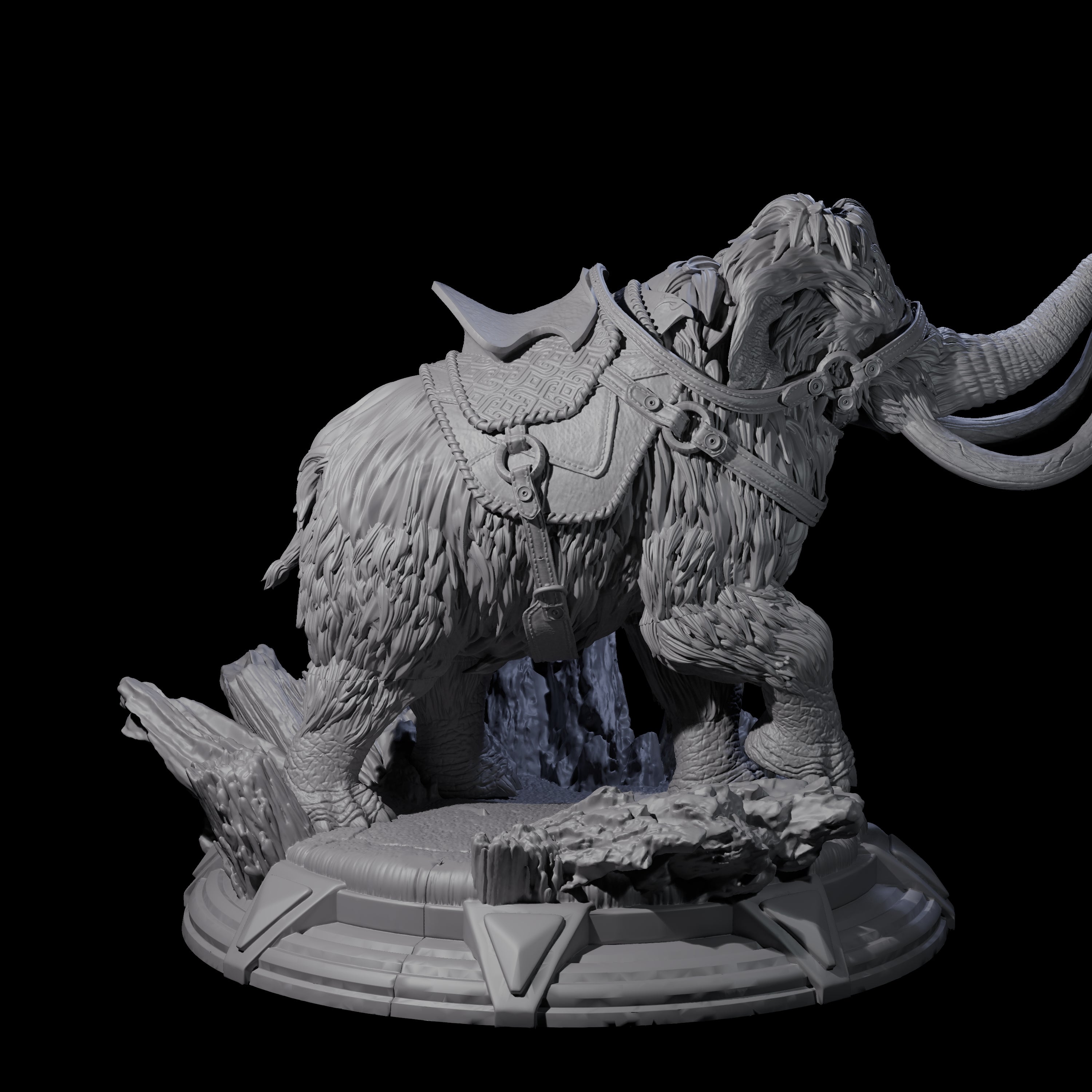 Rideable Wooly Mammoth Miniature for Dungeons and Dragons, Pathfinder or other TTRPGs