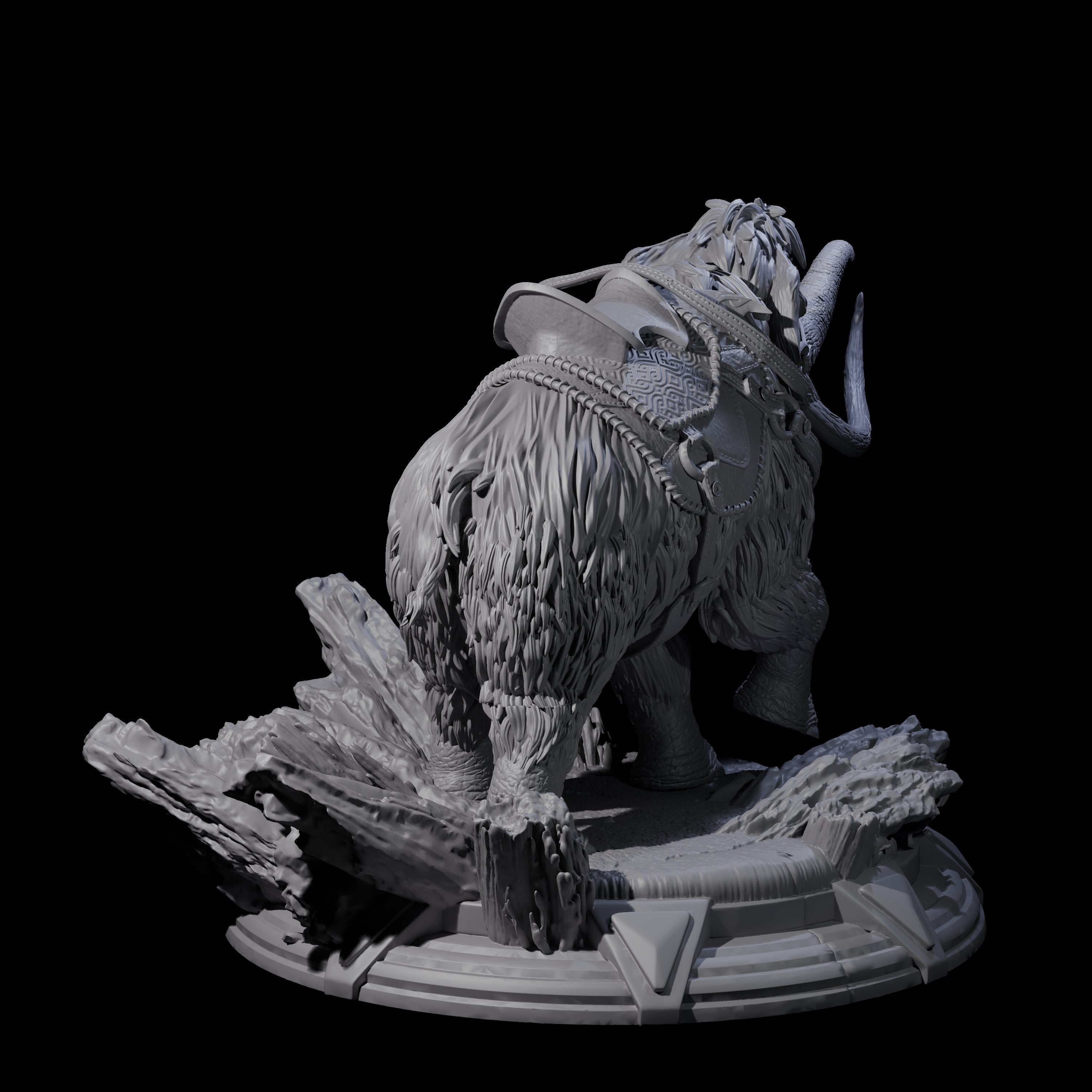 Rideable Wooly Mammoth Miniature for Dungeons and Dragons, Pathfinder or other TTRPGs