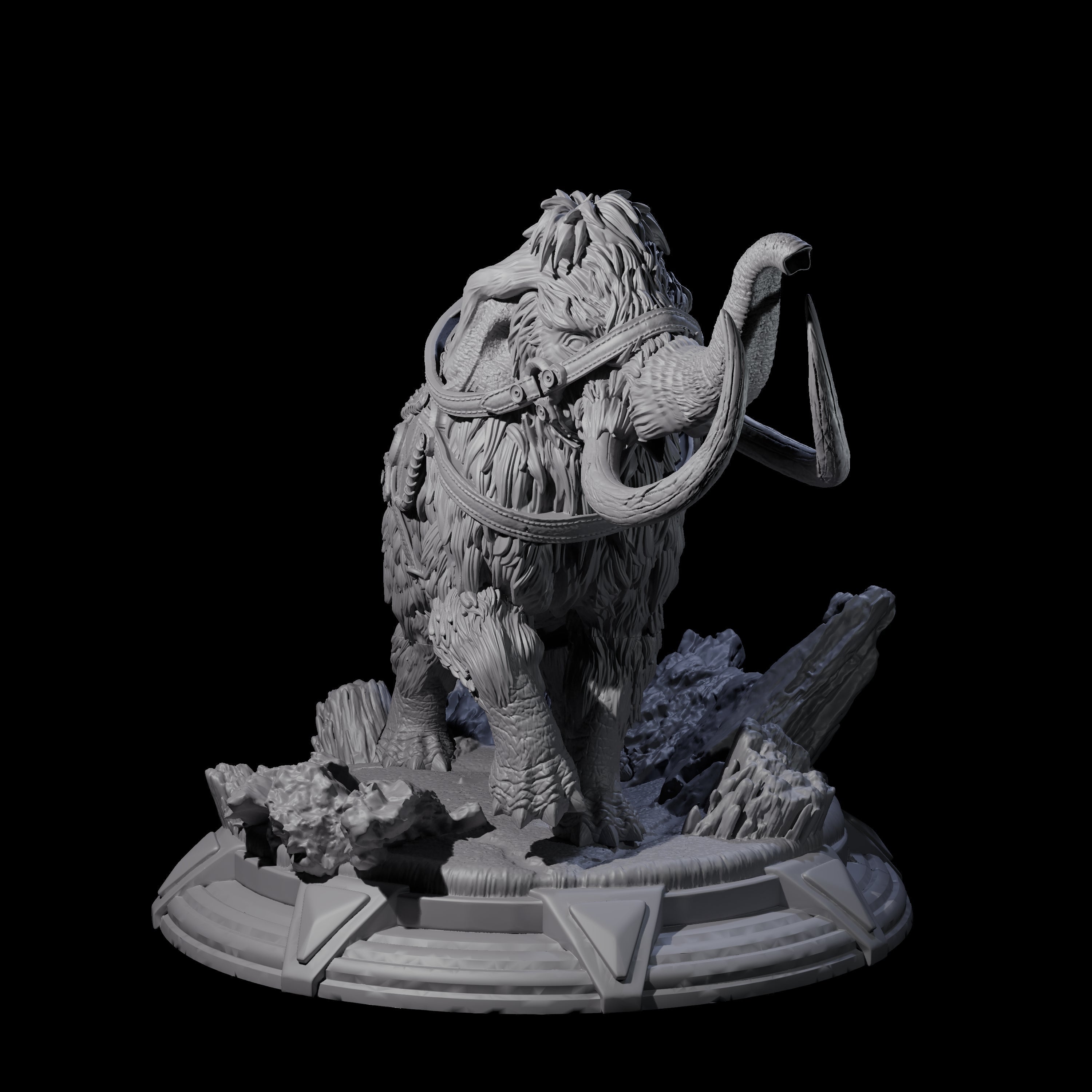 Rideable Wooly Mammoth Miniature for Dungeons and Dragons, Pathfinder or other TTRPGs