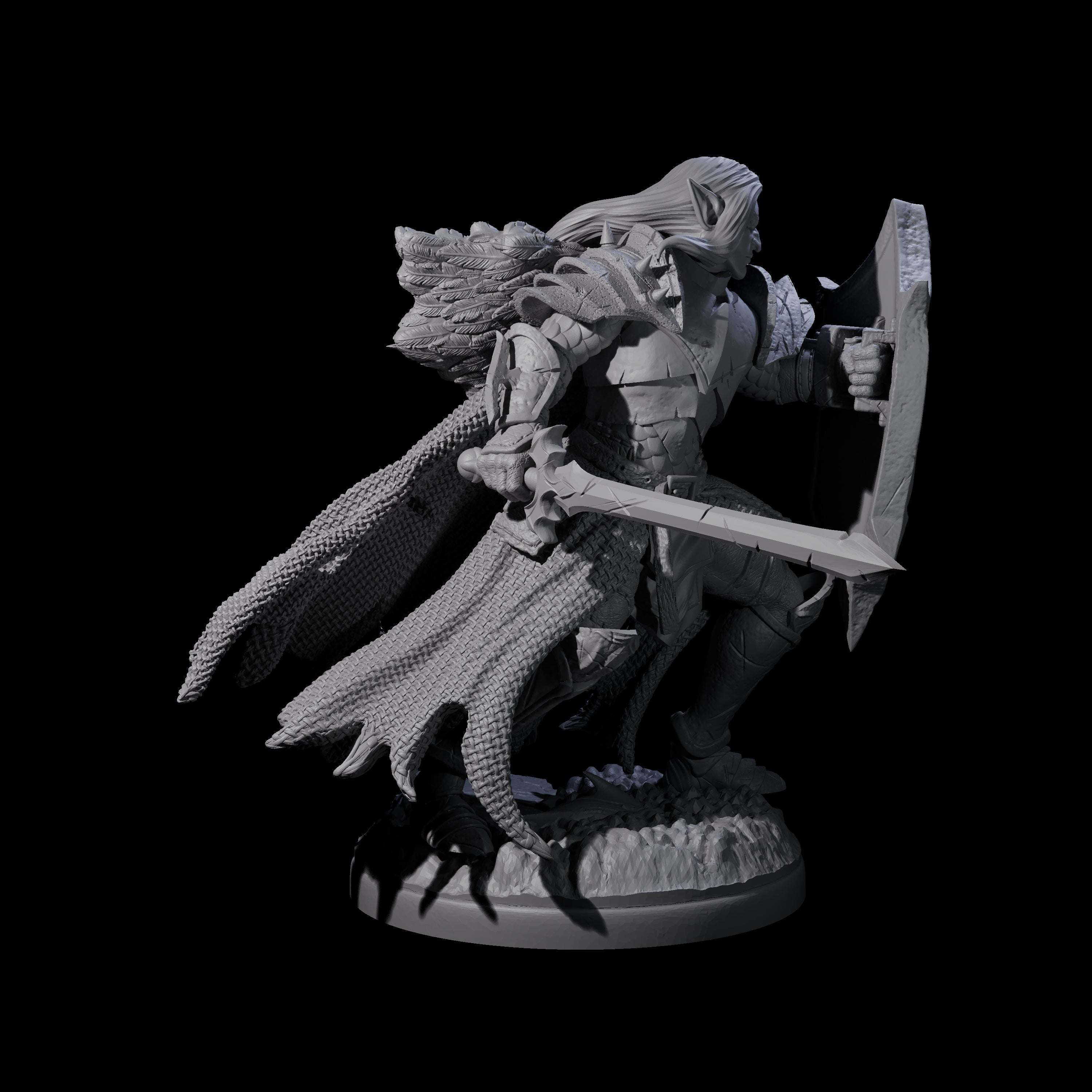 Righteous Elf Paladin Miniature for Dungeons and Dragons, Pathfinder or other TTRPGs