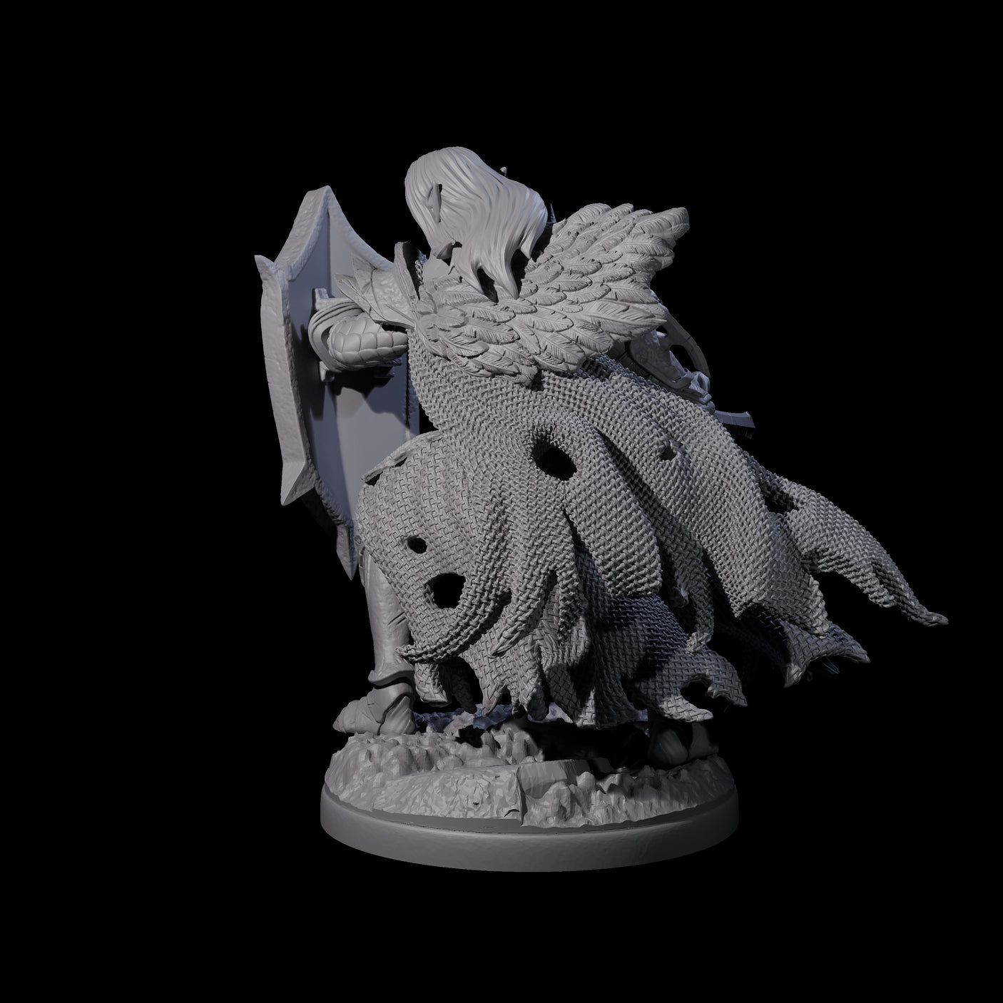 Righteous Elf Paladin Miniature for Dungeons and Dragons, Pathfinder or other TTRPGs