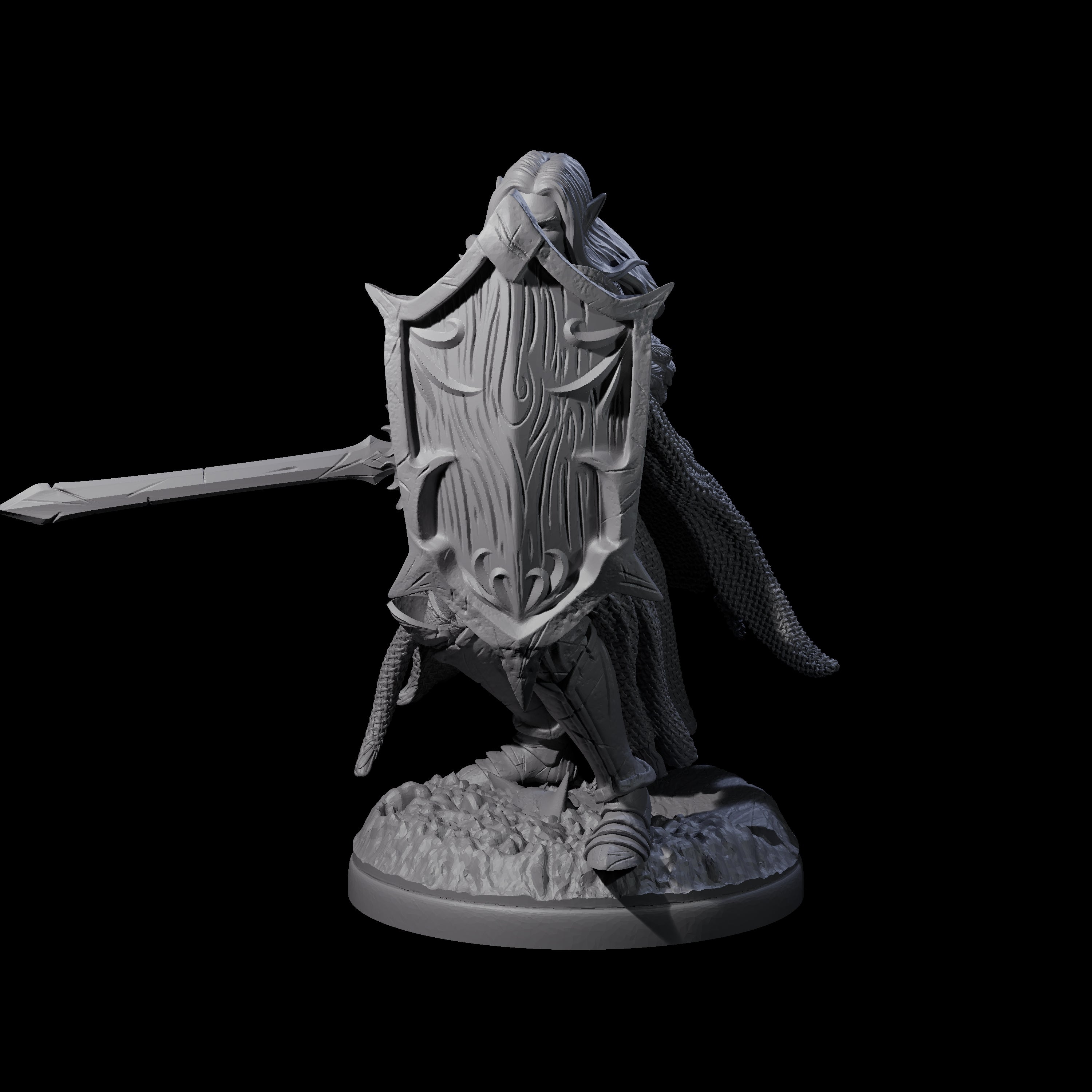 Righteous Elf Paladin Miniature for Dungeons and Dragons, Pathfinder or other TTRPGs