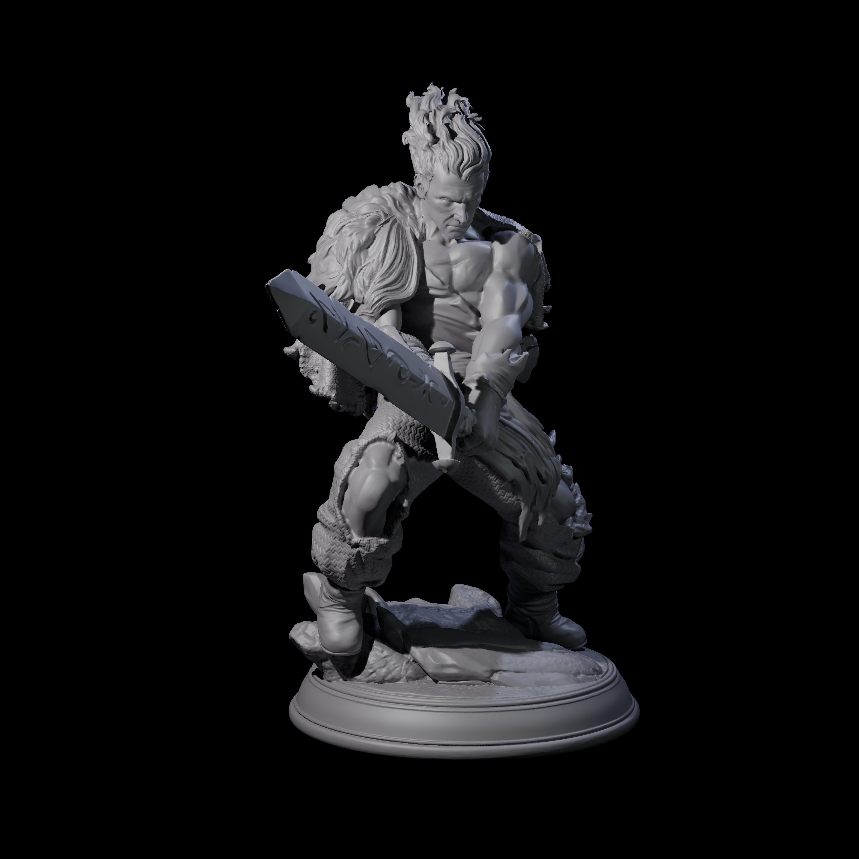 Rippling Sword Monk Miniature for Dungeons and Dragons, Pathfinder or other TTRPGs