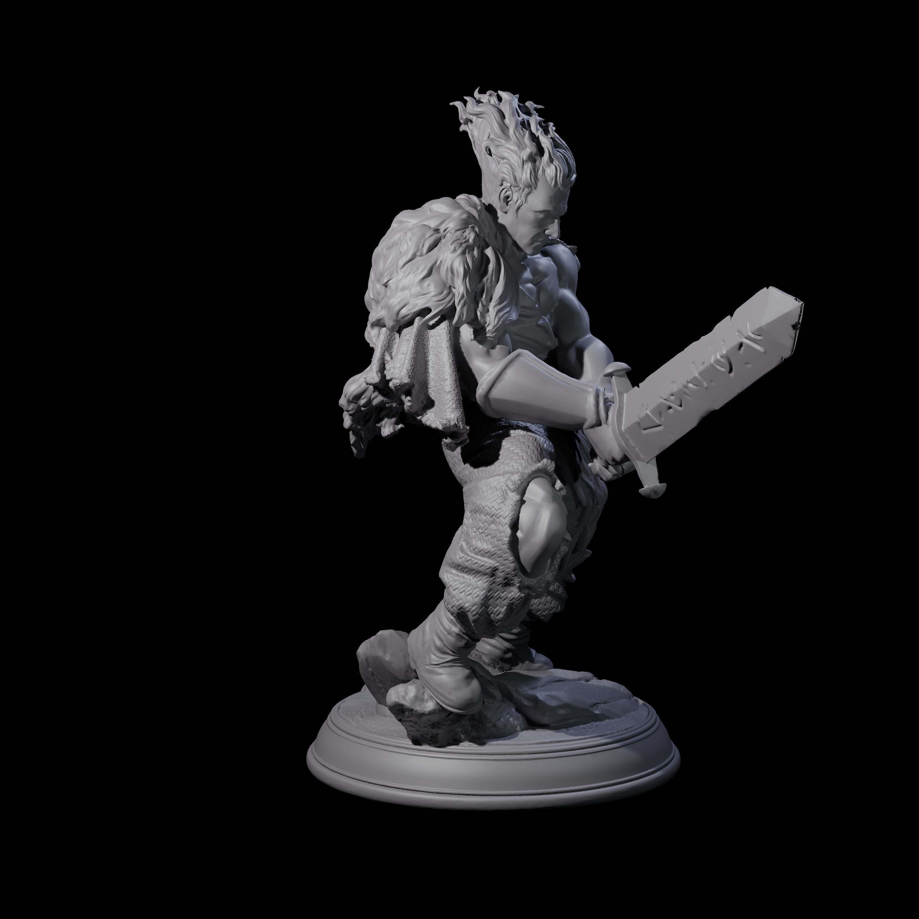 Rippling Sword Monk Miniature for Dungeons and Dragons, Pathfinder or other TTRPGs