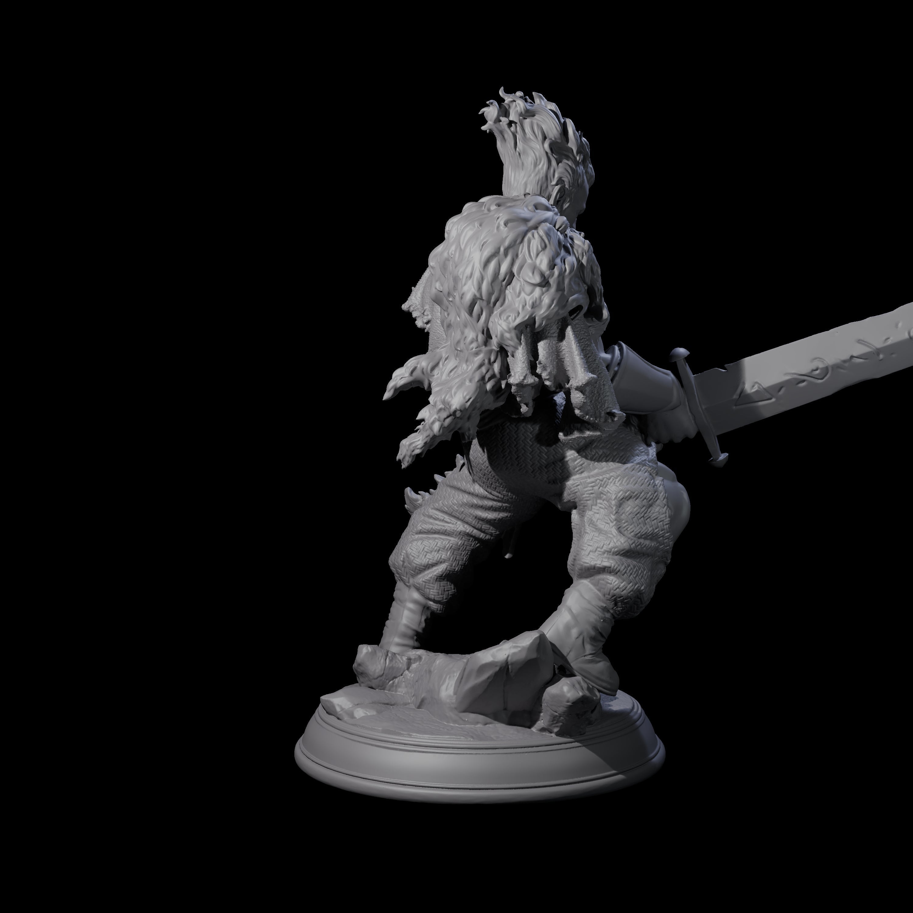 Rippling Sword Monk Miniature for Dungeons and Dragons, Pathfinder or other TTRPGs