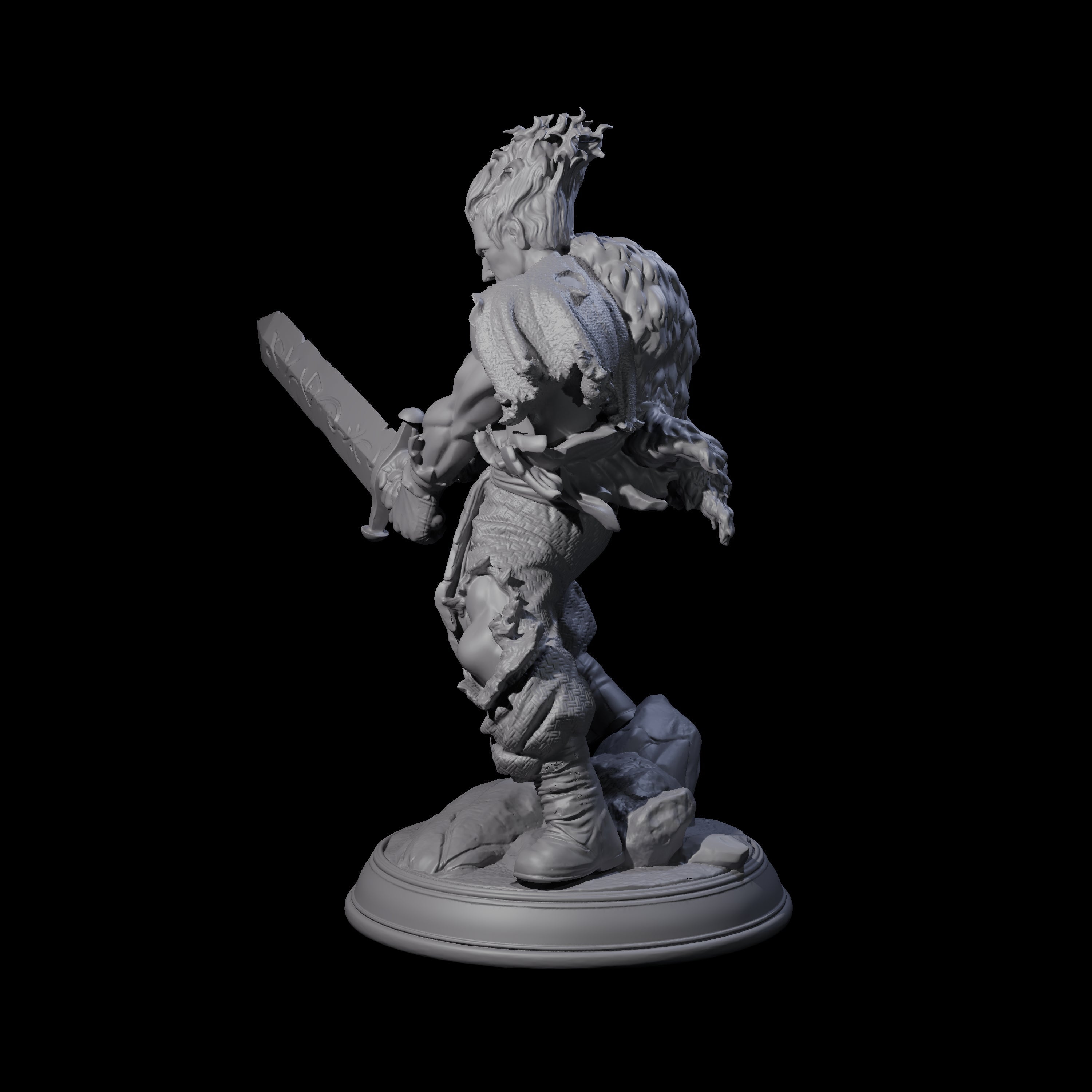 Rippling Sword Monk Miniature for Dungeons and Dragons, Pathfinder or other TTRPGs