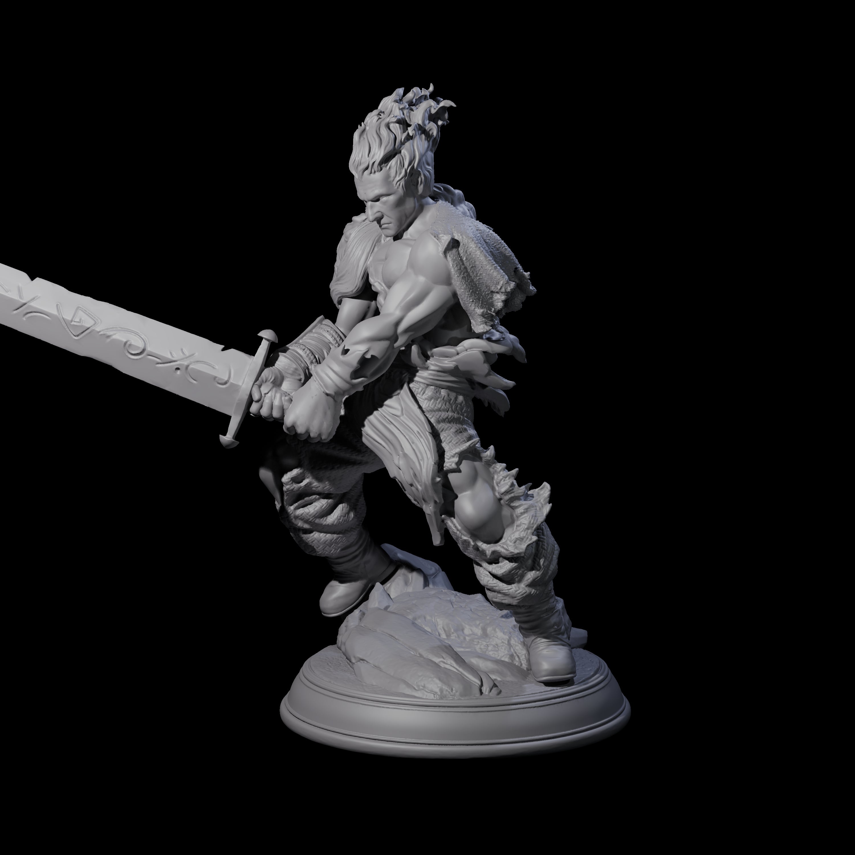 Rippling Sword Monk Miniature for Dungeons and Dragons, Pathfinder or other TTRPGs