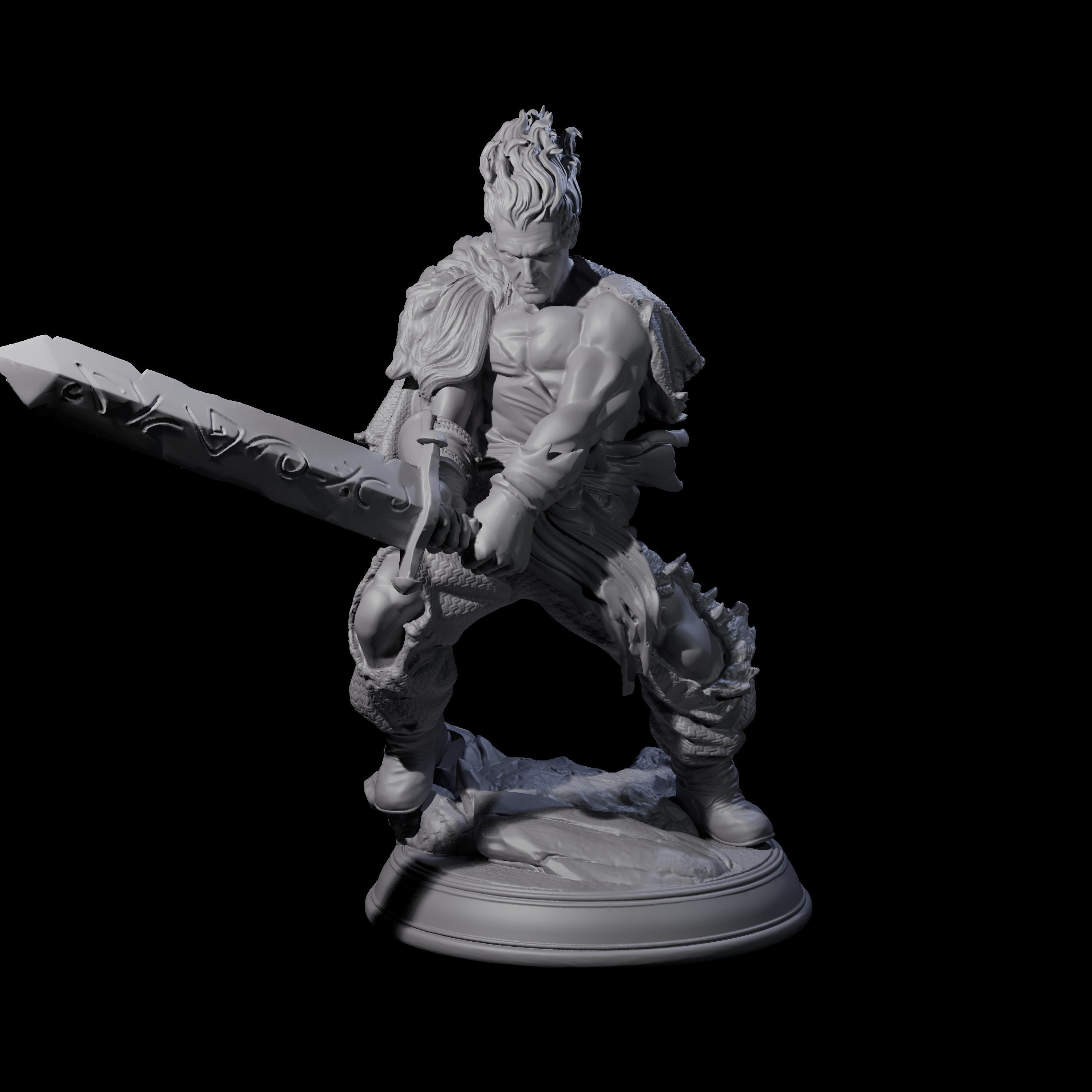 Rippling Sword Monk Miniature for Dungeons and Dragons, Pathfinder or other TTRPGs