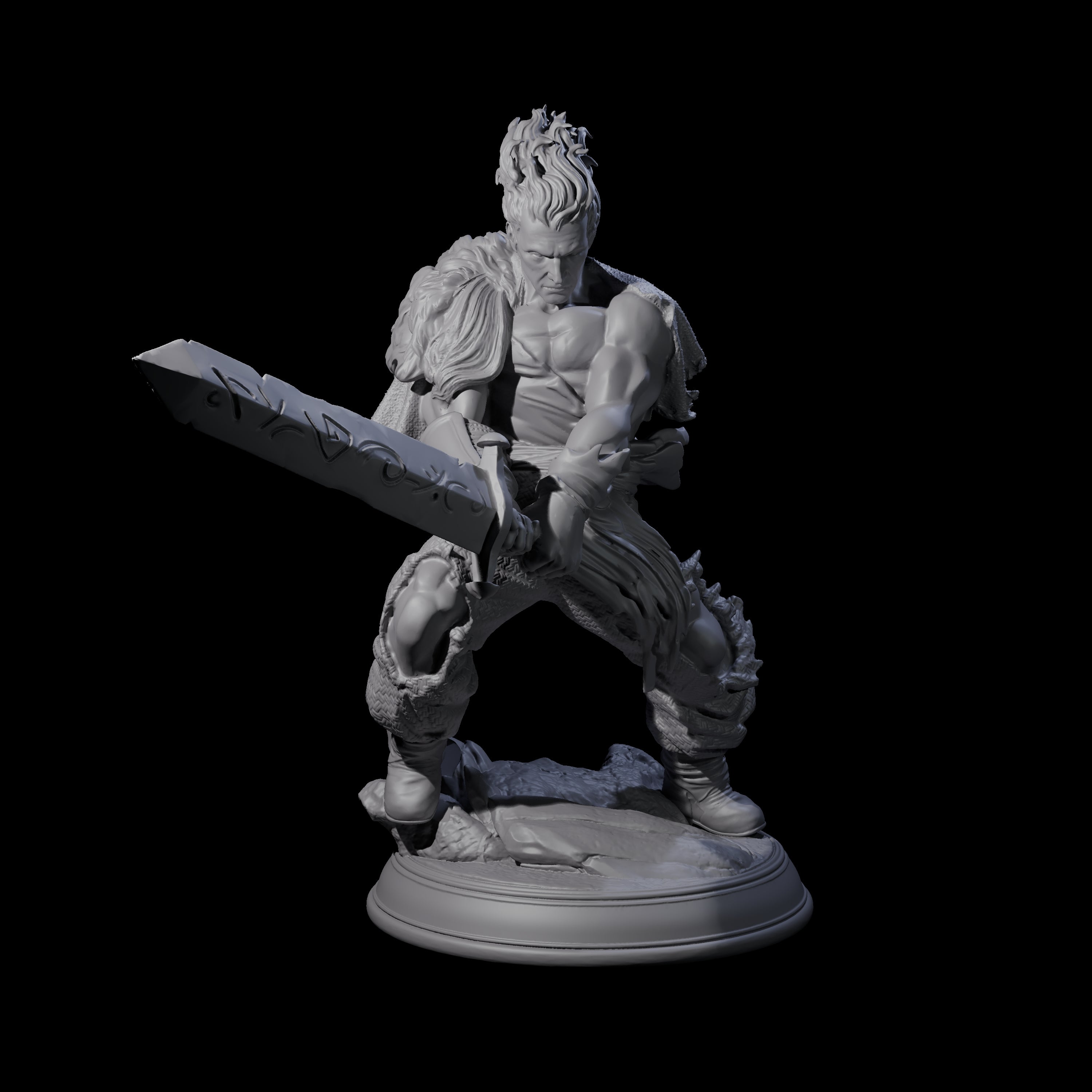 Rippling Sword Monk Miniature for Dungeons and Dragons, Pathfinder or other TTRPGs