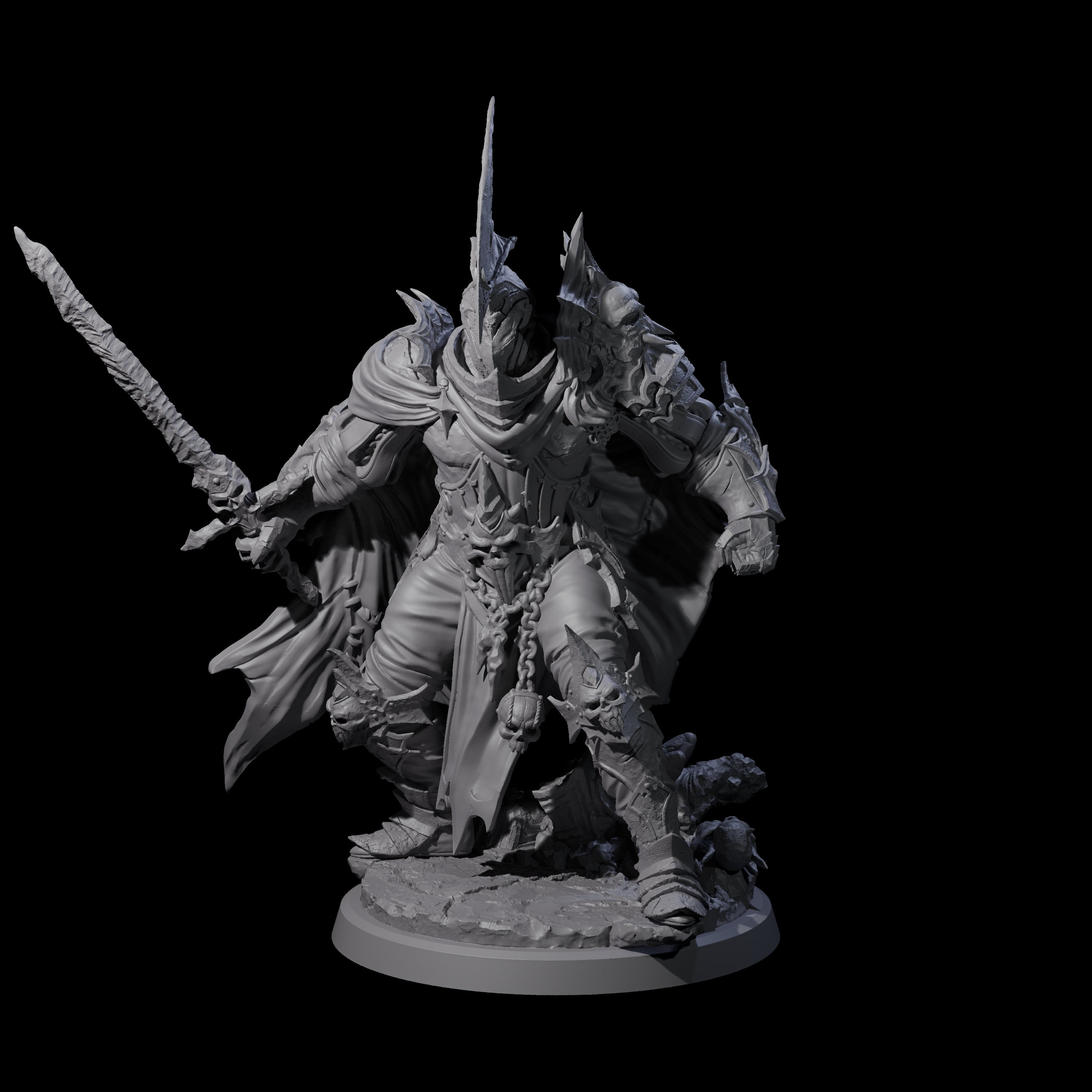 Risen Death Knight A Miniature for Dungeons and Dragons, Pathfinder or other TTRPGs