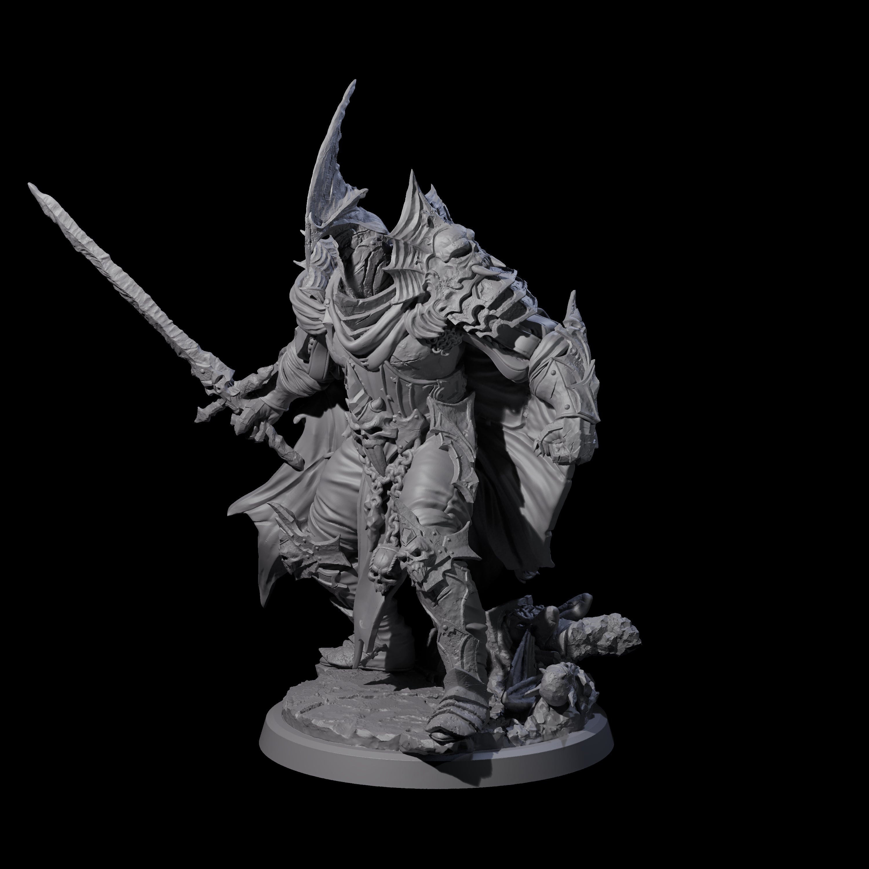 Risen Death Knight A Miniature for Dungeons and Dragons, Pathfinder or other TTRPGs
