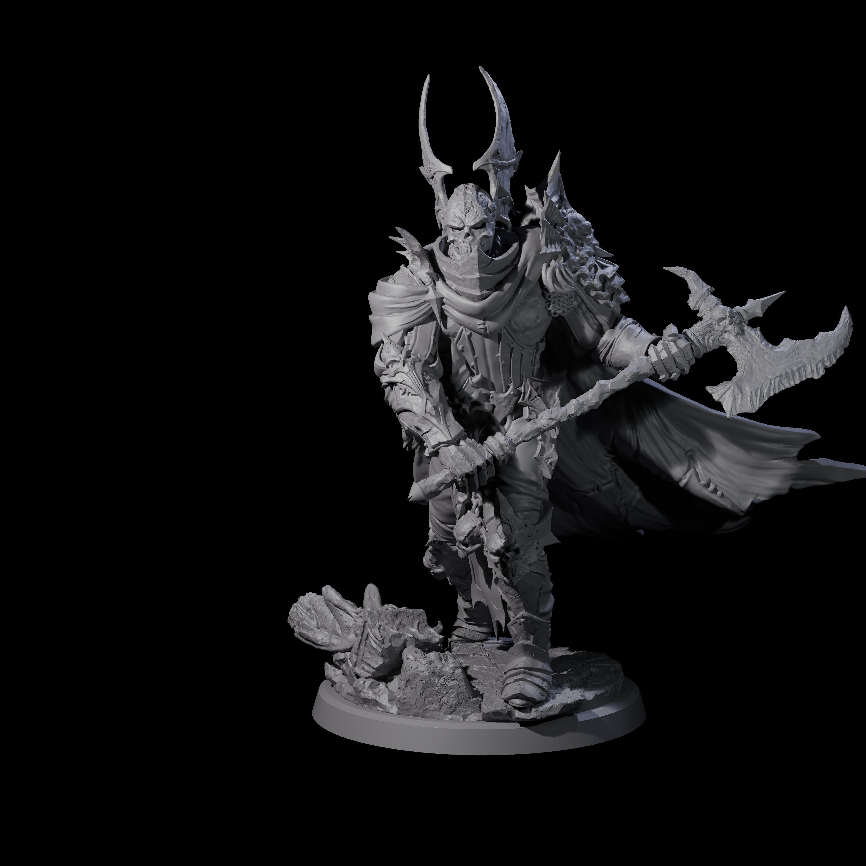 Risen Death Knight B Miniature for Dungeons and Dragons, Pathfinder or other TTRPGs