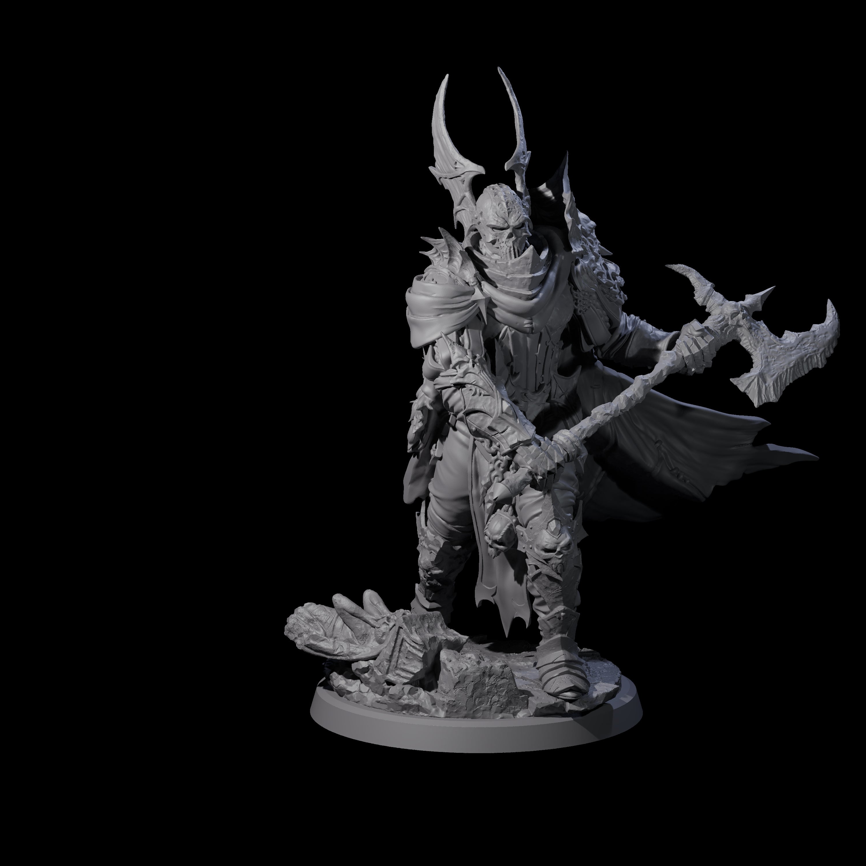Risen Death Knight B Miniature for Dungeons and Dragons, Pathfinder or other TTRPGs