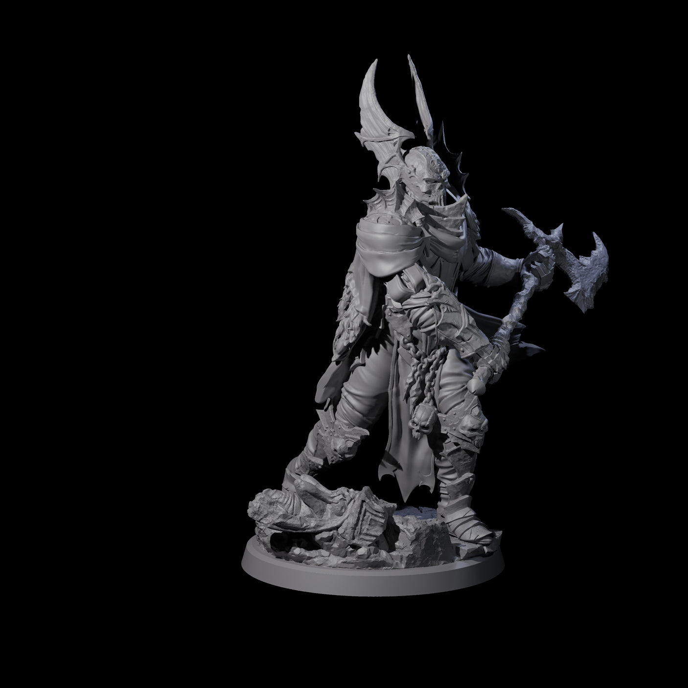 Risen Death Knight B Miniature for Dungeons and Dragons, Pathfinder or other TTRPGs