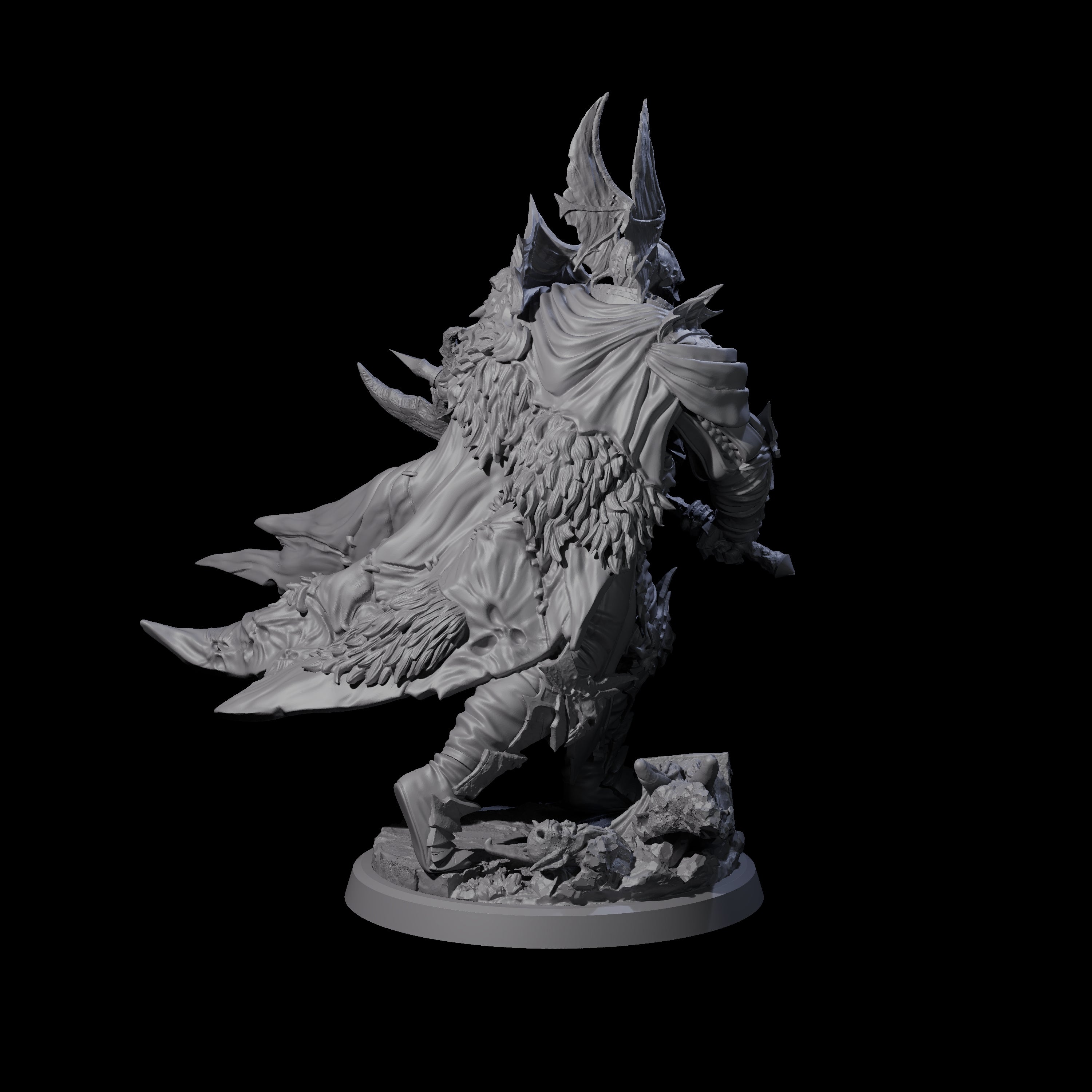 Risen Death Knight B Miniature for Dungeons and Dragons, Pathfinder or other TTRPGs