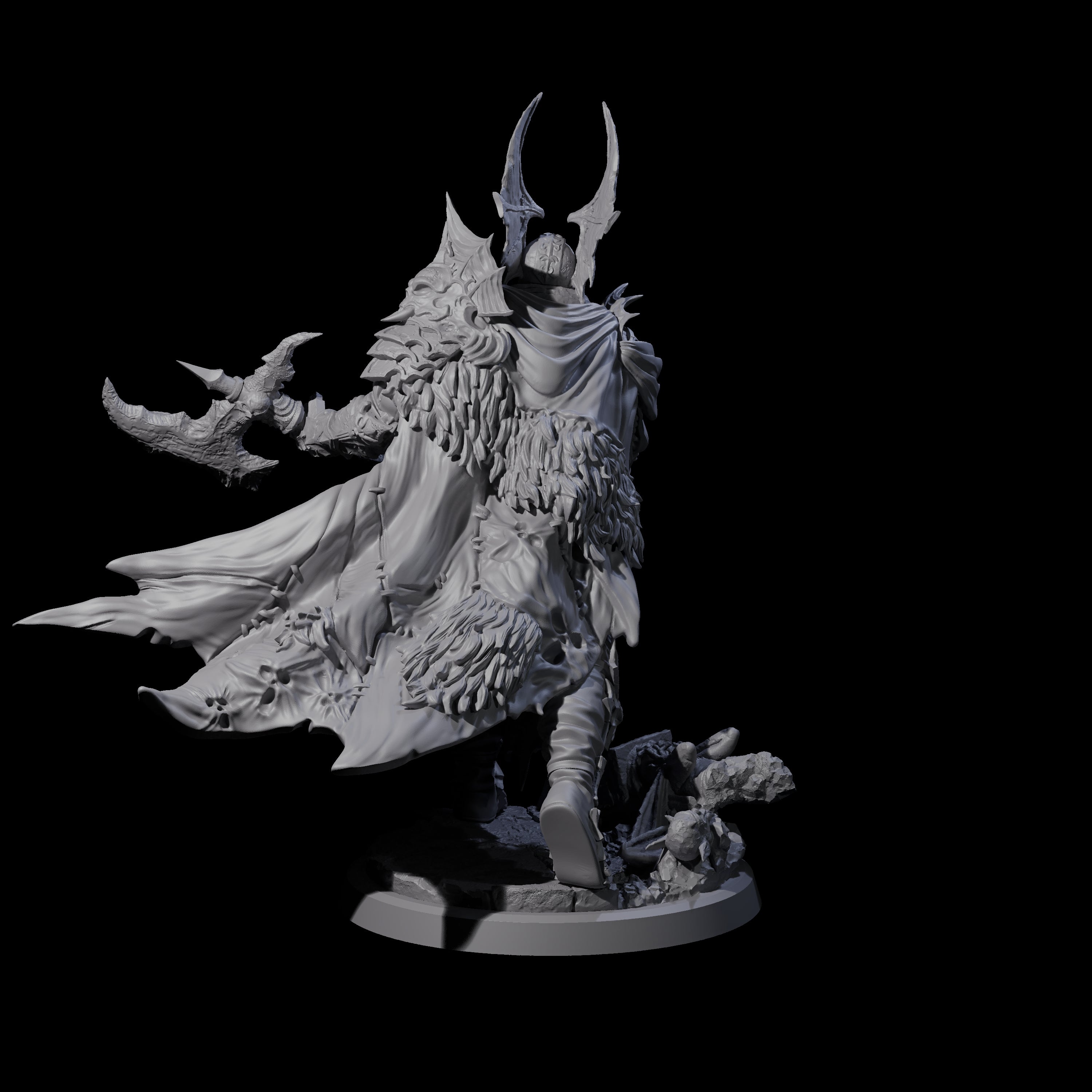 Risen Death Knight B Miniature for Dungeons and Dragons, Pathfinder or other TTRPGs